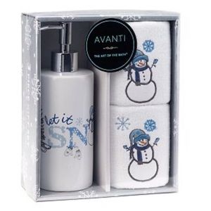 Let It Snow Lotion Pump & 2 Fingertips Towel Set